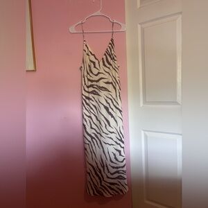 PAIGE Zebra Print Maxi Dress - Cream and Brown